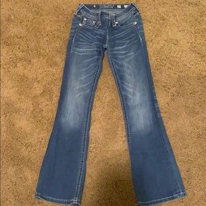 Girls Blue Miss Me Boot Cut Jeans Size 10